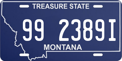 MT license plate 992389I