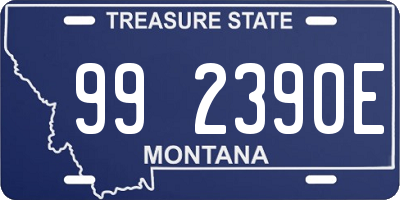 MT license plate 992390E