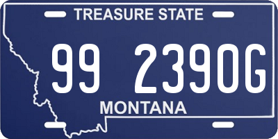 MT license plate 992390G