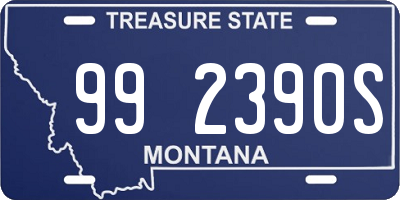 MT license plate 992390S