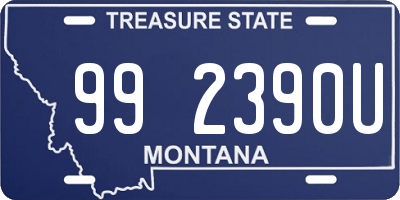 MT license plate 992390U