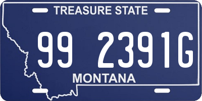 MT license plate 992391G