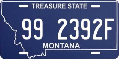 MT license plate 992392F