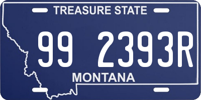 MT license plate 992393R