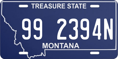 MT license plate 992394N