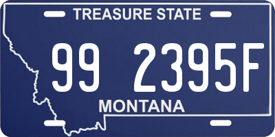 MT license plate 992395F