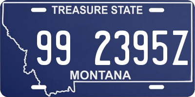 MT license plate 992395Z