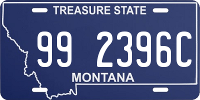 MT license plate 992396C