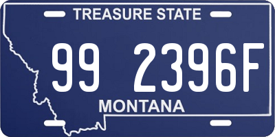 MT license plate 992396F