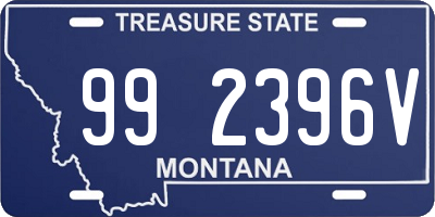 MT license plate 992396V