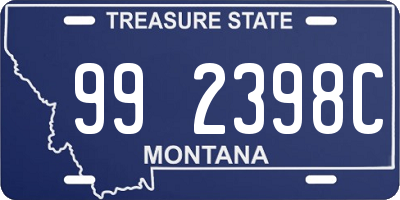 MT license plate 992398C