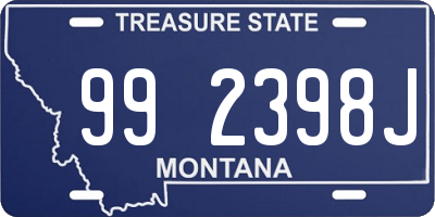 MT license plate 992398J