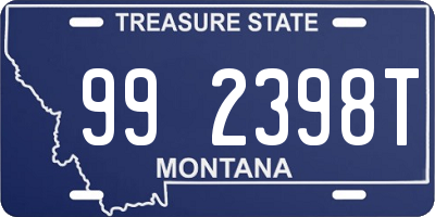 MT license plate 992398T