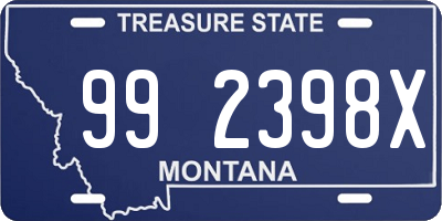 MT license plate 992398X