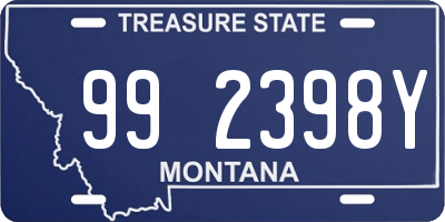 MT license plate 992398Y