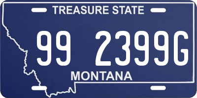 MT license plate 992399G