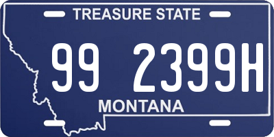 MT license plate 992399H