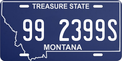 MT license plate 992399S