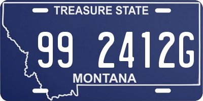 MT license plate 992412G