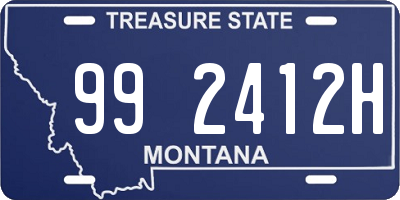 MT license plate 992412H