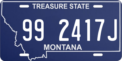 MT license plate 992417J