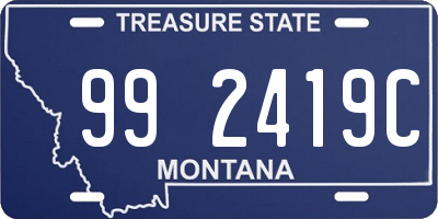 MT license plate 992419C