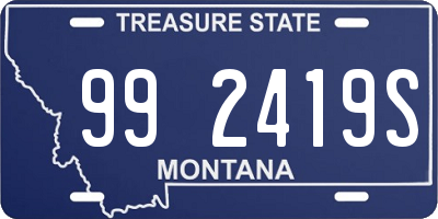 MT license plate 992419S