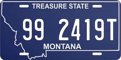 MT license plate 992419T