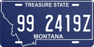 MT license plate 992419Z