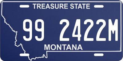 MT license plate 992422M