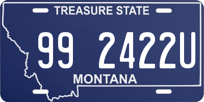 MT license plate 992422U