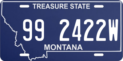 MT license plate 992422W