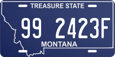 MT license plate 992423F