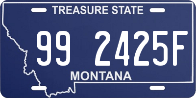 MT license plate 992425F