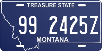 MT license plate 992425Z