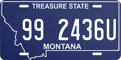 MT license plate 992436U