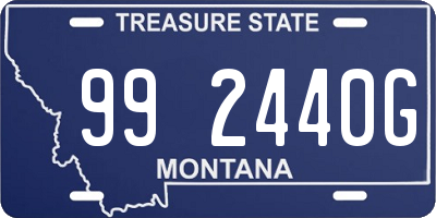 MT license plate 992440G