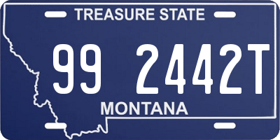 MT license plate 992442T