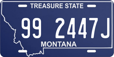 MT license plate 992447J