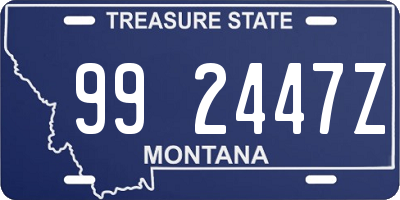 MT license plate 992447Z