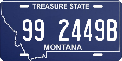 MT license plate 992449B