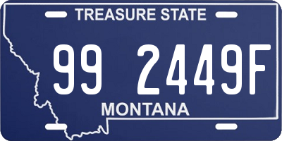 MT license plate 992449F