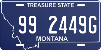 MT license plate 992449G