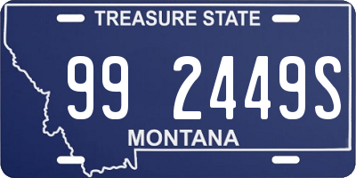 MT license plate 992449S