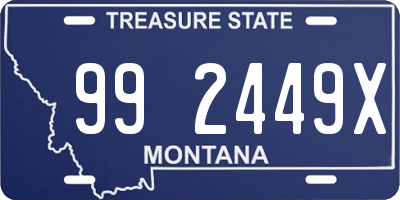 MT license plate 992449X