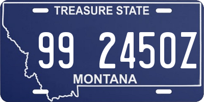 MT license plate 992450Z