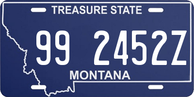 MT license plate 992452Z