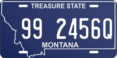 MT license plate 992456Q