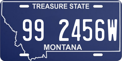 MT license plate 992456W