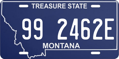 MT license plate 992462E